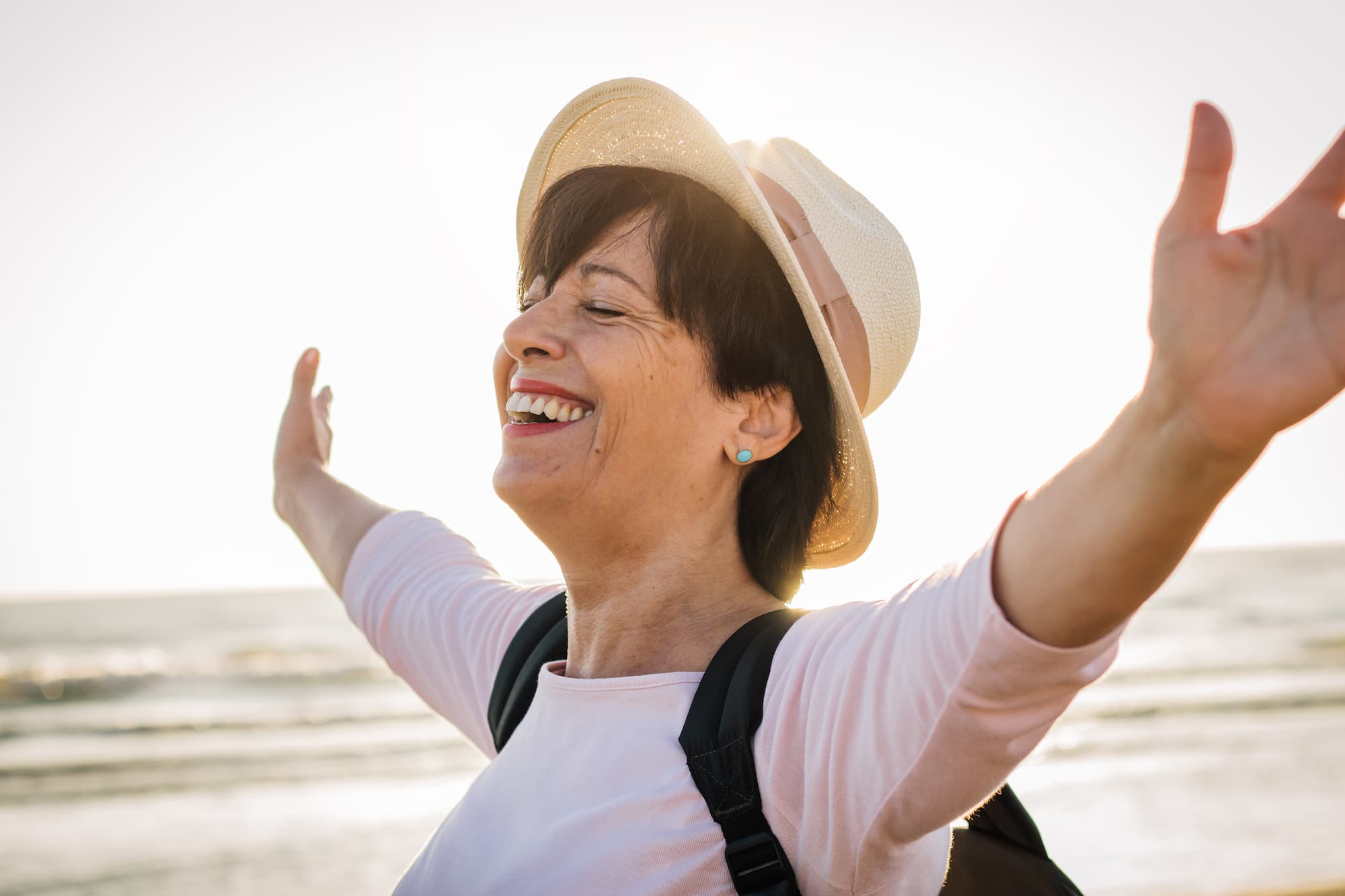 senior woman is happy about medical weight loss treatments