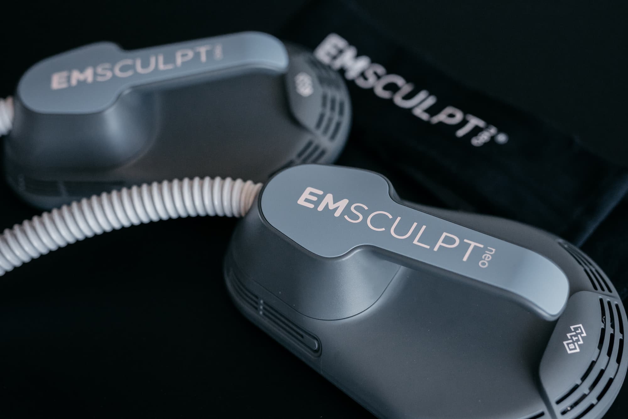 Close up of Emsculpt NEO device for medical weight loss near Cherry Hills Village